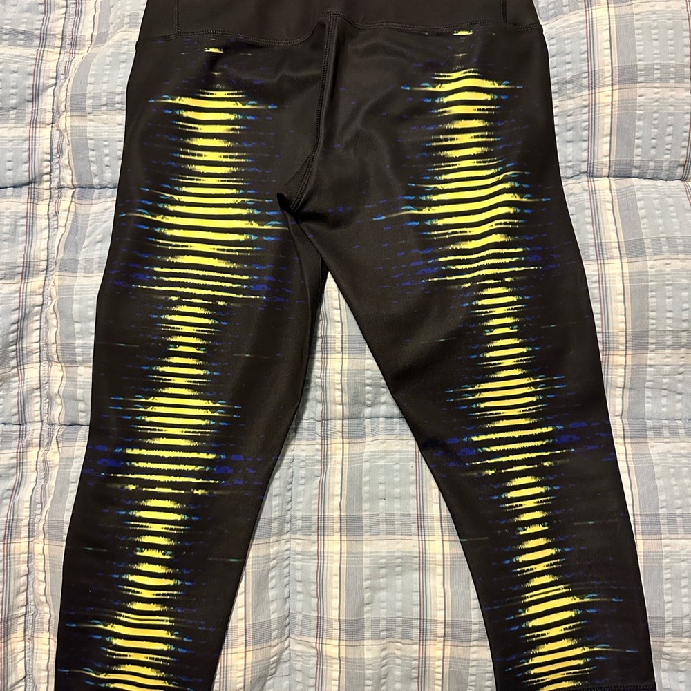 Stylish Black and Yellow Adidas Techfit Pants